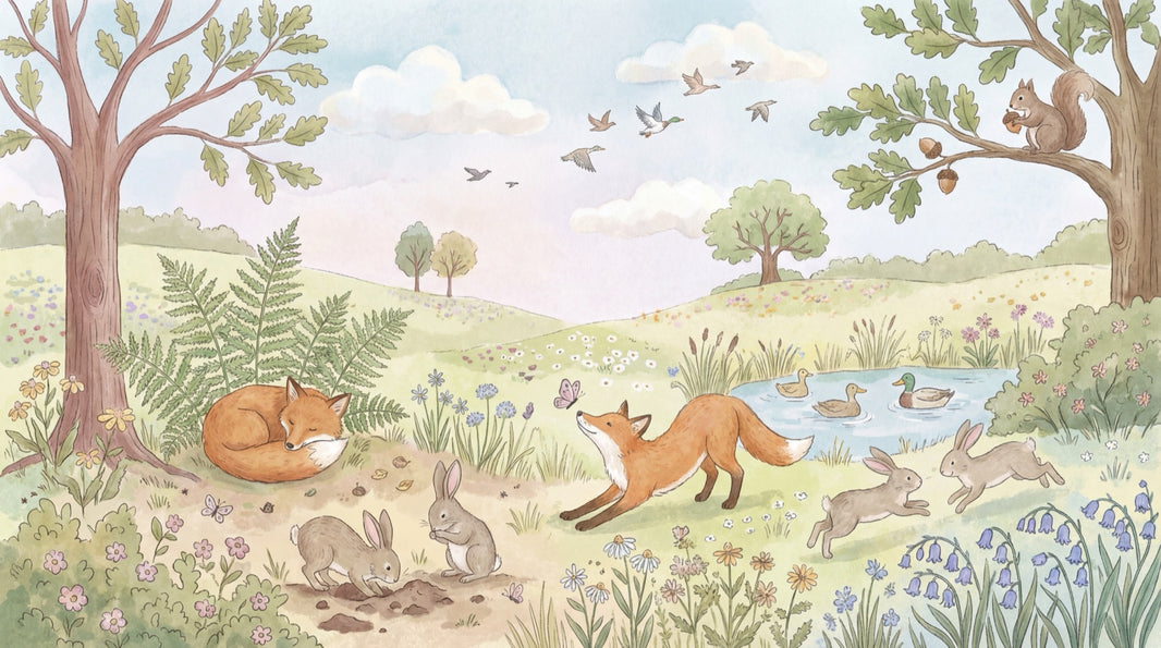 Nature Wallpaper Animals Vintage Wall Mural pattern artwork