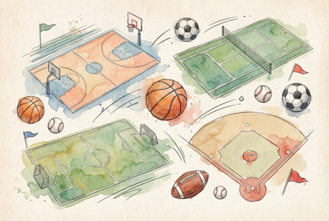 Sports Illustration Wallpaper Watercolor Abstract Wall Mural pattern artwork