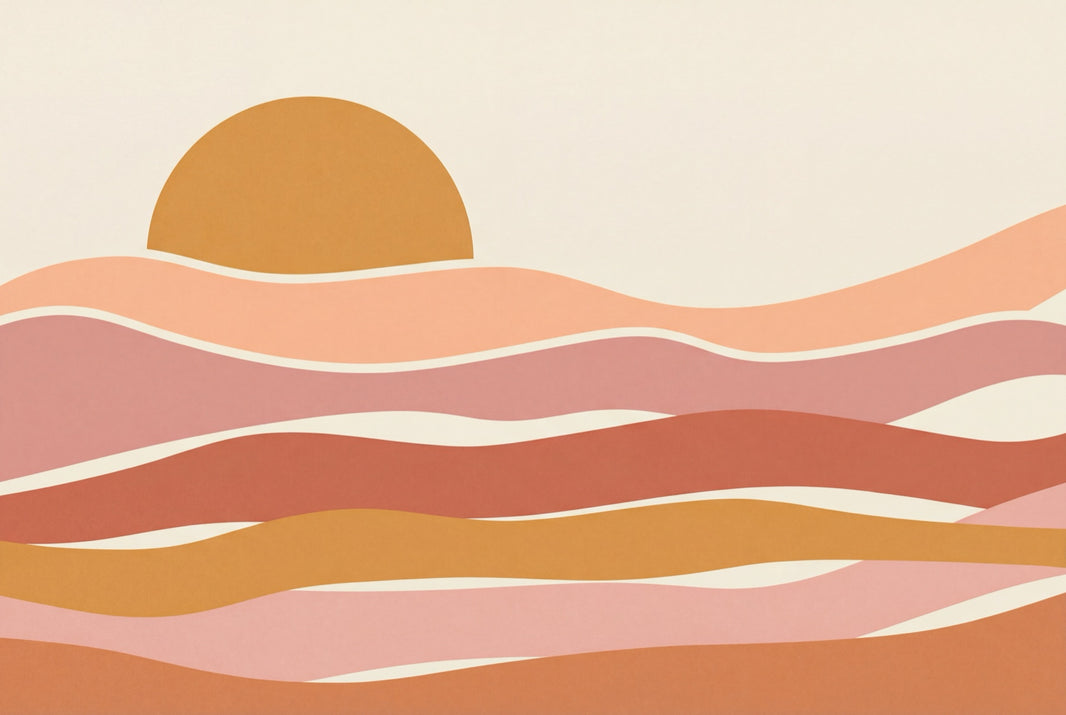 Abstract Wallpaper Sunset Geometric Wall Mural pattern artwork