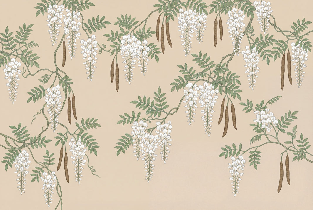 Chinoiserie Floral Wallpaper Elegant Vintage Wall Mural pattern artwork