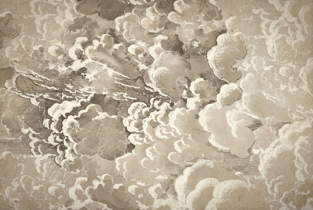 Clouds Wallpaper Abstract Vintage Removable Wall Decor pattern artwork