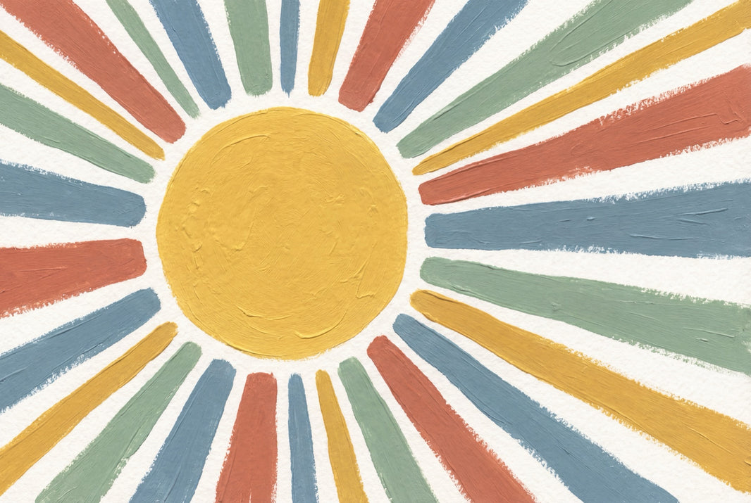 White Background Wallpaper Sun Modern Wall Decor pattern artwork