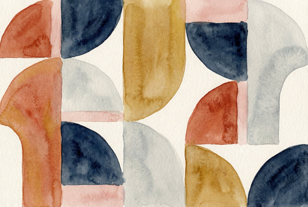 Watercolor Texture Wallpaper Geometric Abstract Wall Mural pattern artwork