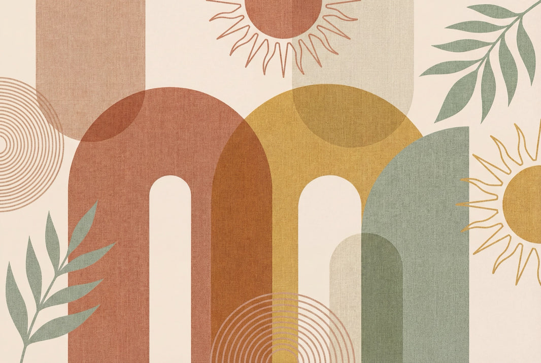 Geometric Wallpaper Modern Abstract Removable Wall Decor pattern artwork