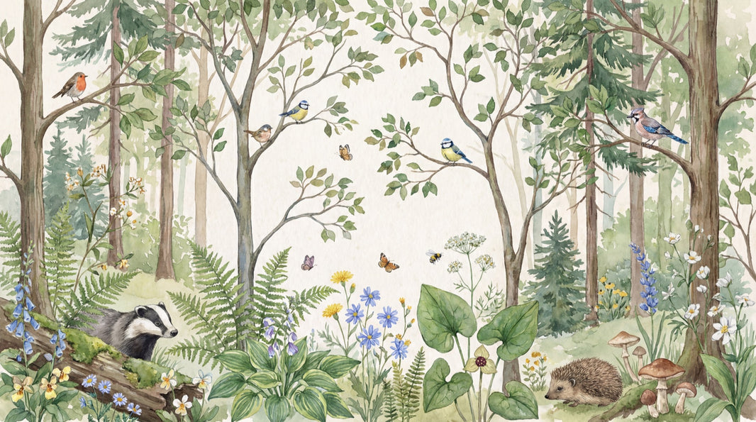 Meadow Flowers Wallpaper Wildflower Meadow Botanical Wall Mural pattern artwork