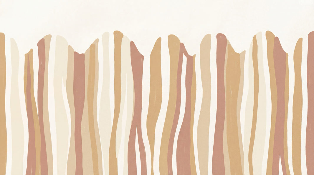 Abstract Stripes Wallpaper Vertical Wavy Bands Watercolor Wash Wall Mural pattern artwork