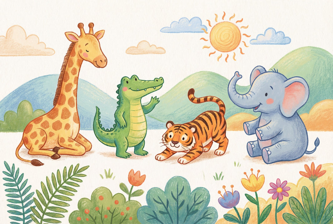 Watercolor Texture Wallpaper Soft Pastel Kids Safari Wall Mural pattern artwork