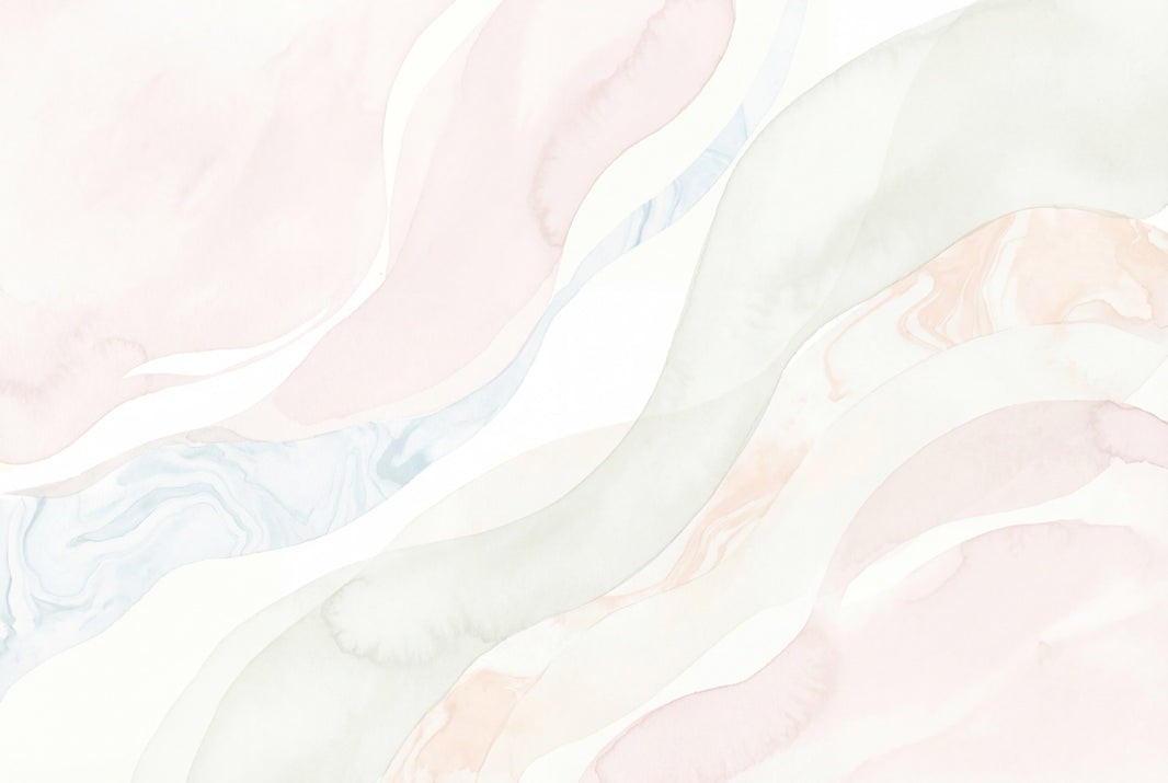 Abstract Watercolor Wallpaper Soft Marble White Airy Background Wall Mural pattern artwork