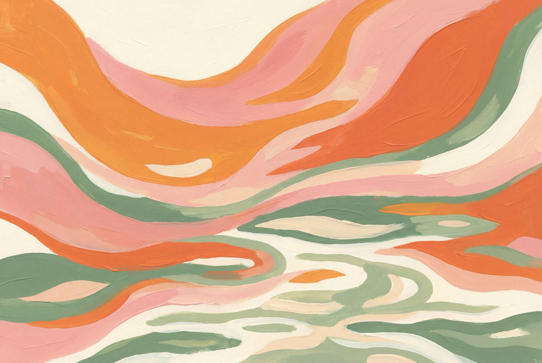 Abstract Wallpaper Wavy Vibrant Wall Decor pattern artwork