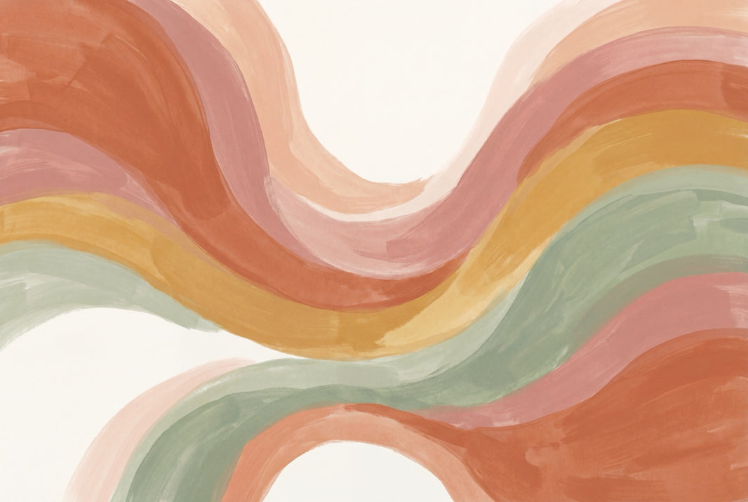 Wavy Abstract Wallpaper Colorful Artistic Wall Mural pattern artwork