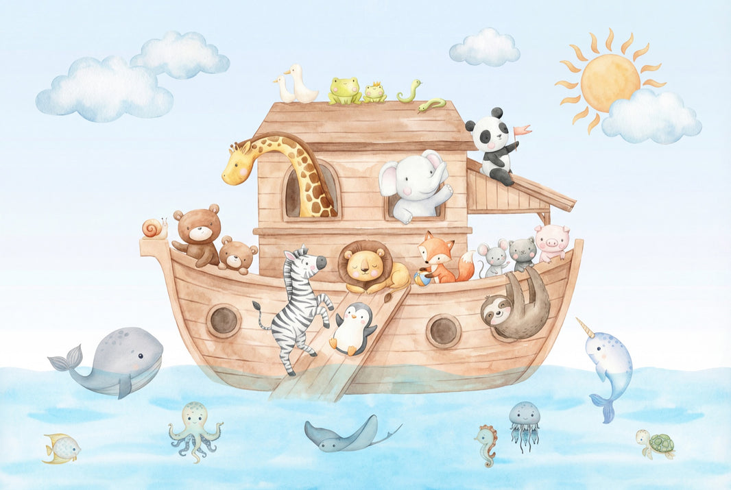 Animals Wallpaper Ark Sea Wall Mural pattern artwork