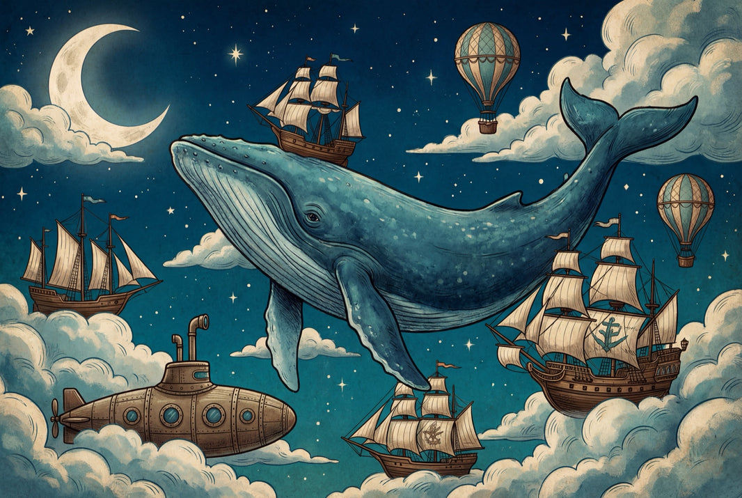 Starry Night Wallpaper Vintage Nautical Wall Decor pattern artwork