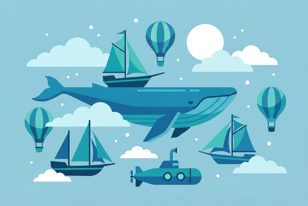 Whale Wallpaper Sailboats Submarine Wall Mural pattern artwork