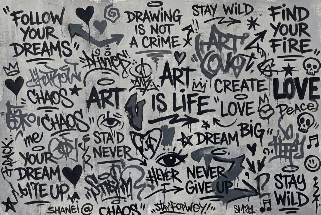 Graffiti Wallpaper Abstract Urban Wall Mural pattern artwork