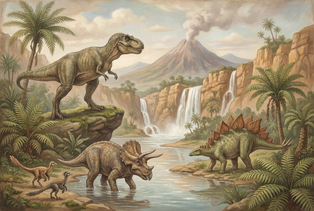 Dinosaurs Wallpaper Prehistoric Nature Wall Mural pattern artwork
