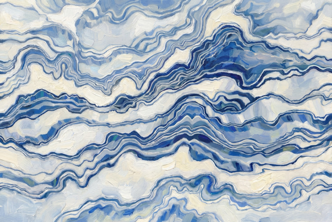 Abstract Wallpaper Marble Blue Wall Mural pattern artwork