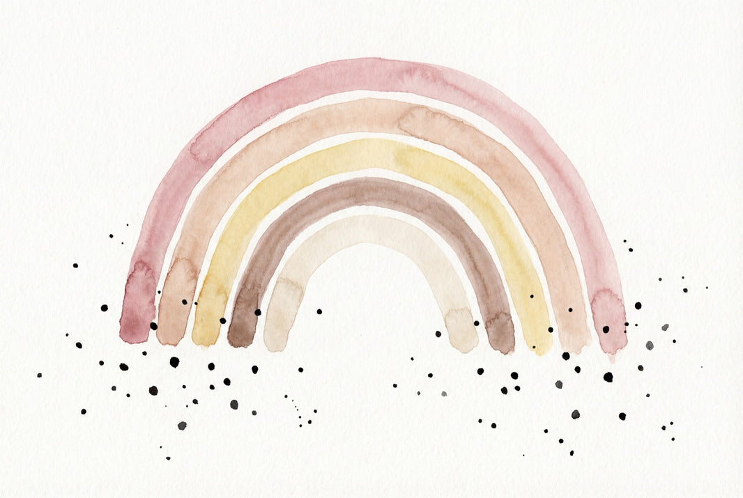 Abstract Rainbow Wallpaper Watercolor Minimalist Wall Mural pattern artwork