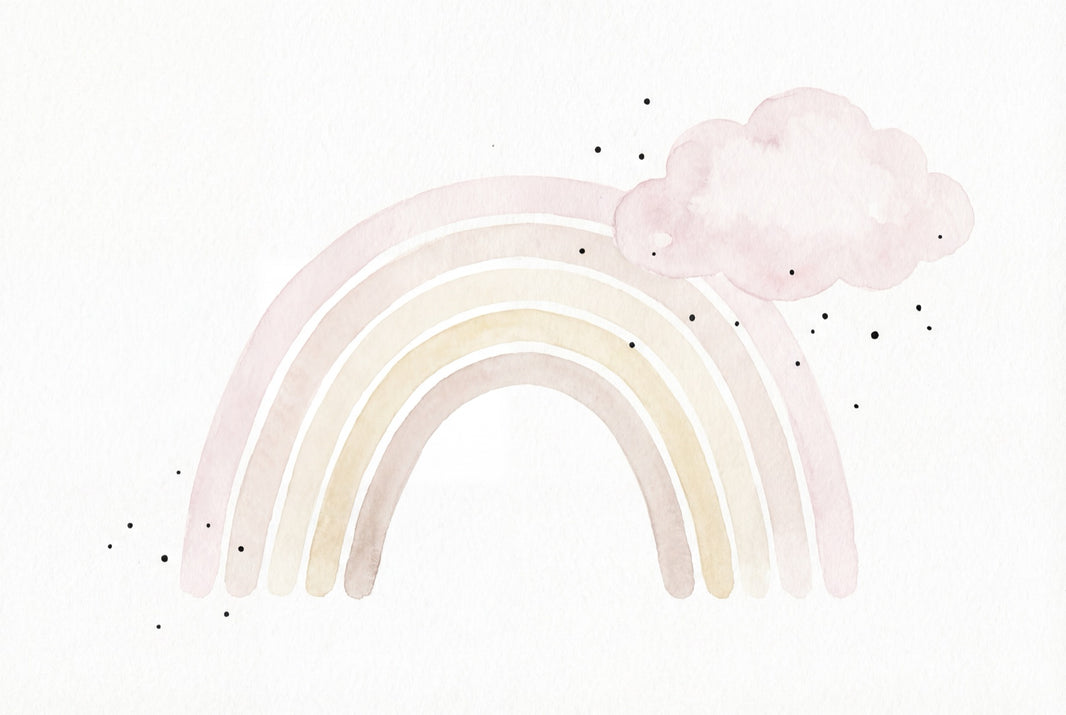 Watercolor Cloud Wallpaper Rainbow Minimalist Wall Mural pattern artwork