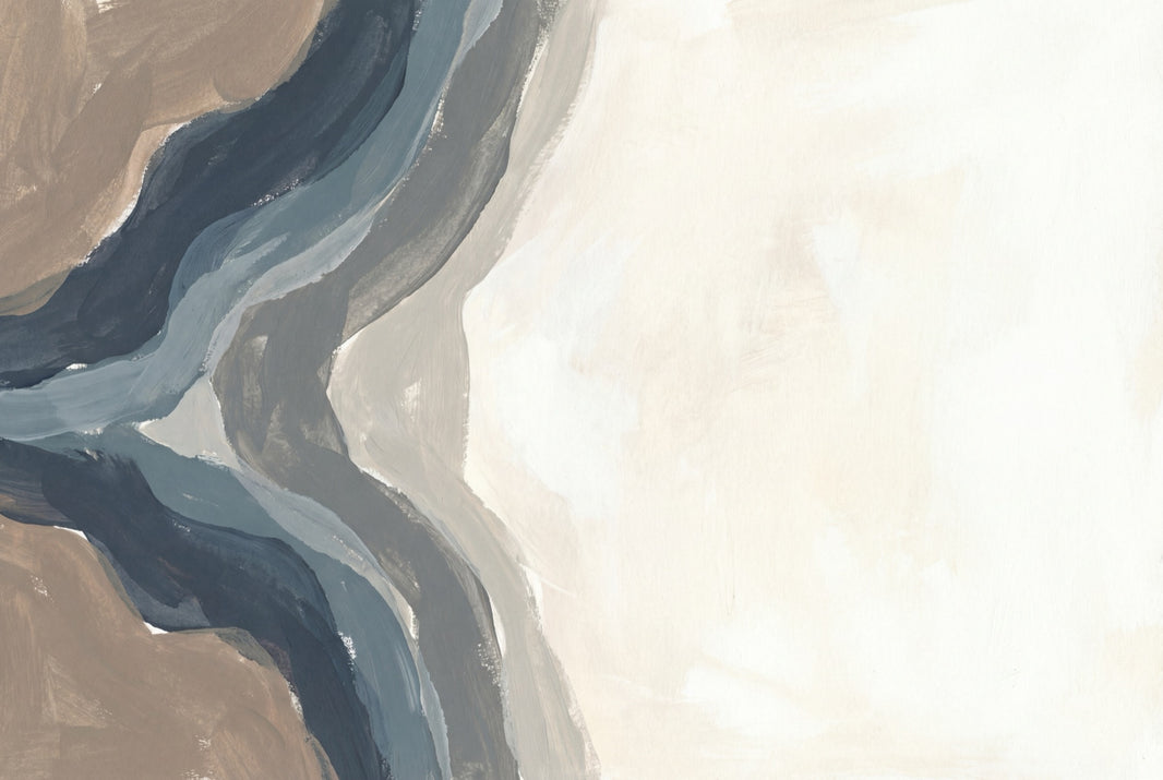 Abstract Wallpaper Painterly Brushstrokes Organic Flowing Bands Wall Mural pattern artwork
