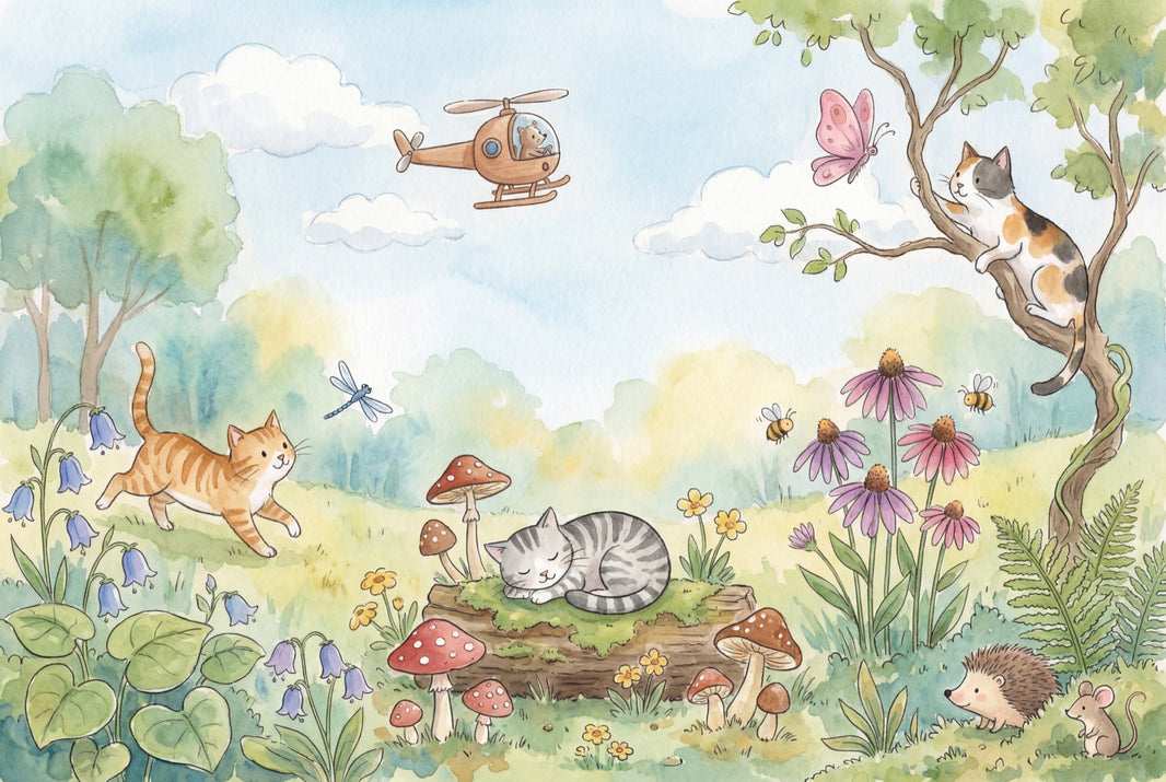 Woodland Wallpaper Watercolor Storybook Wall Mural pattern artwork