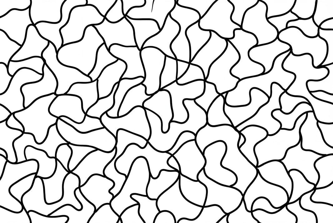 White Background Wallpaper Minimal Line Art Removable Abstract Wall Decor pattern artwork