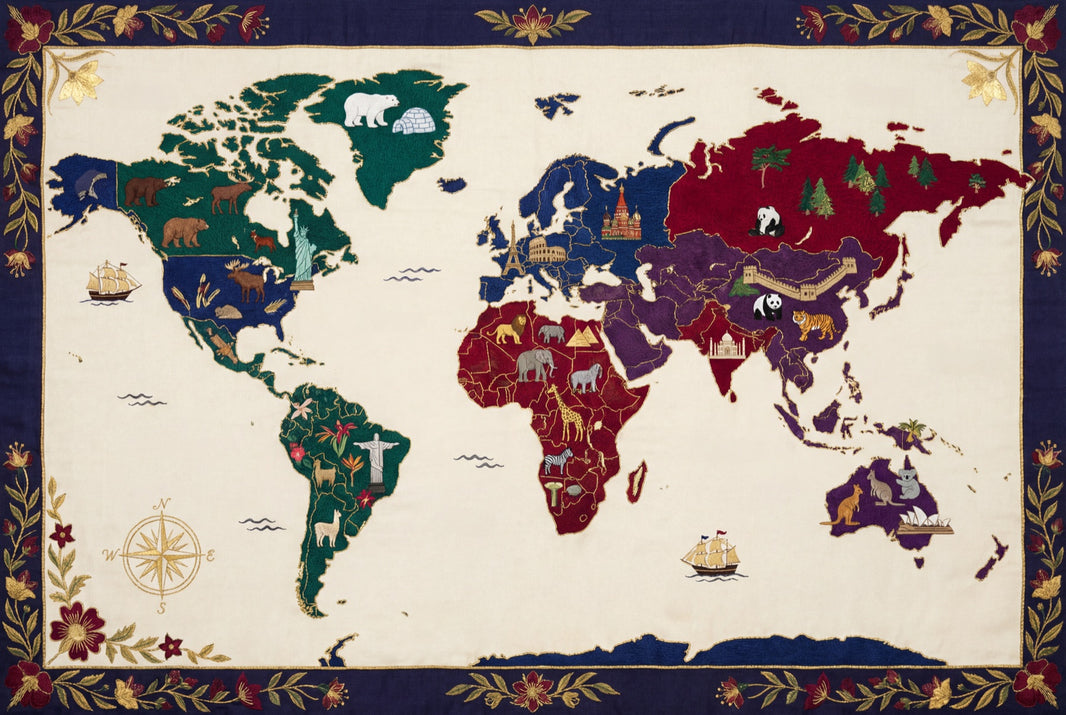World Map Wallpaper Atlas Removable Travel Wall Decor pattern artwork
