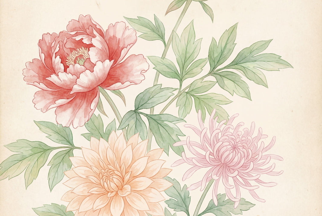 White Background Wallpaper Floral Removable Botanical Wall Decor pattern artwork