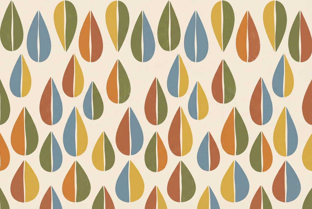Mid-Century Modern Wallpaper Retro Vintage Removable Wall Decor pattern artwork