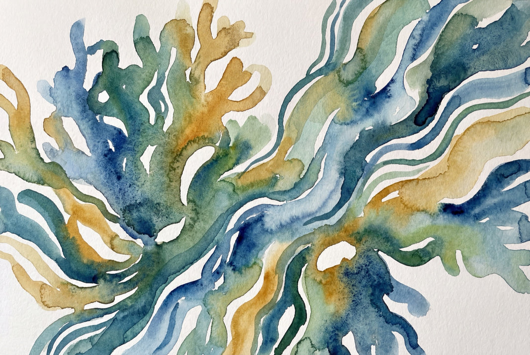 Paper Texture Wallpaper Watercolor Washes Removable Organic Forms Wall Decor pattern artwork
