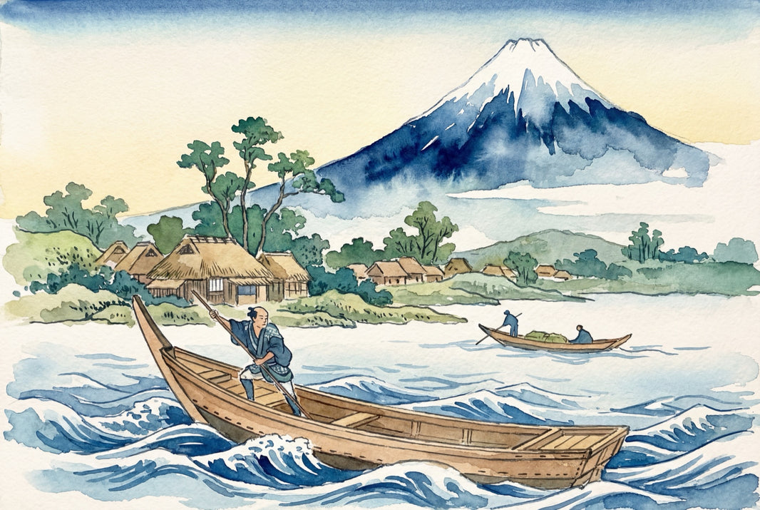 Mount Fuji Wallpaper Japanese Landscape Removable Watercolor Wall Decor pattern artwork