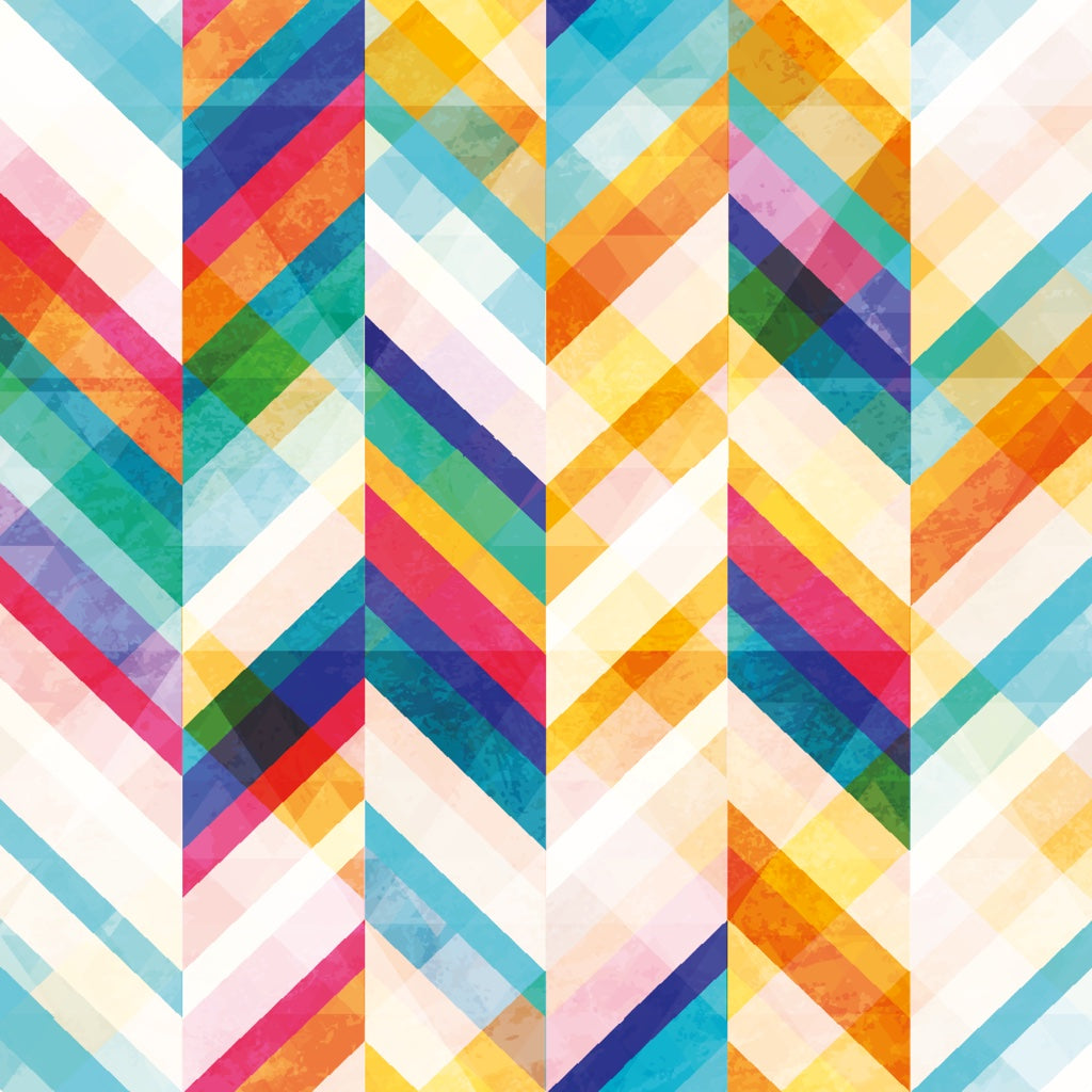 Vibrant Multicolor Chevron Geometric Wallpaper pattern artwork