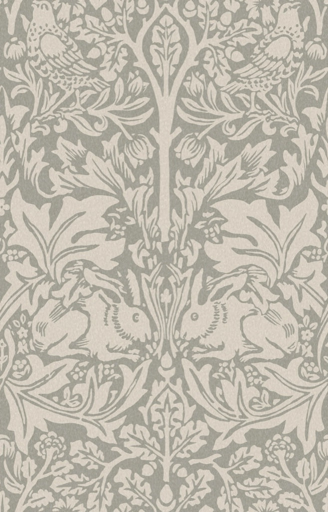 Damask Floral Wallpaper Taupe Botanical Pattern Wall Mural pattern artwork
