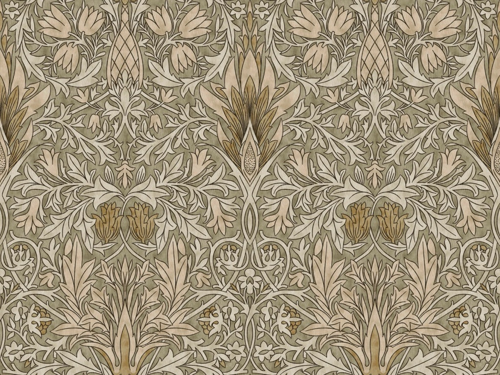 Vintage Floral Wallpaper Ornate Leaf Pattern Wall Mural pattern artwork