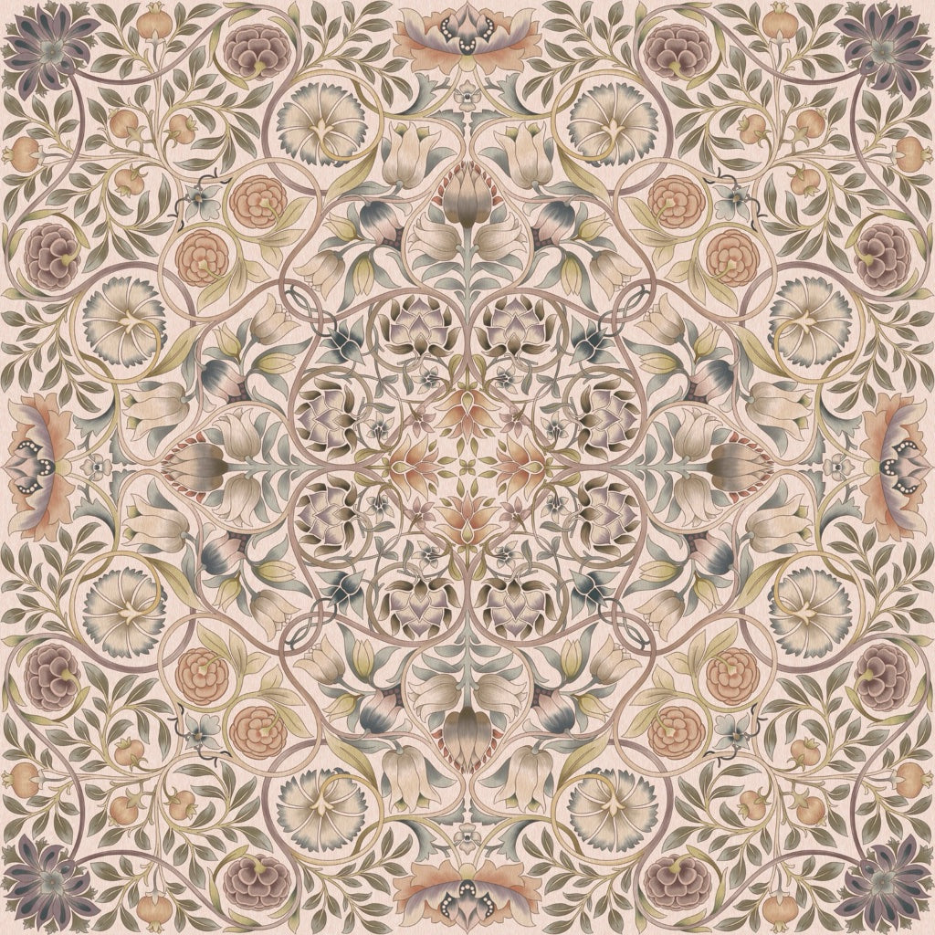 Vintage Floral Wallpaper Ornate Damask Pattern Wall Mural pattern artwork