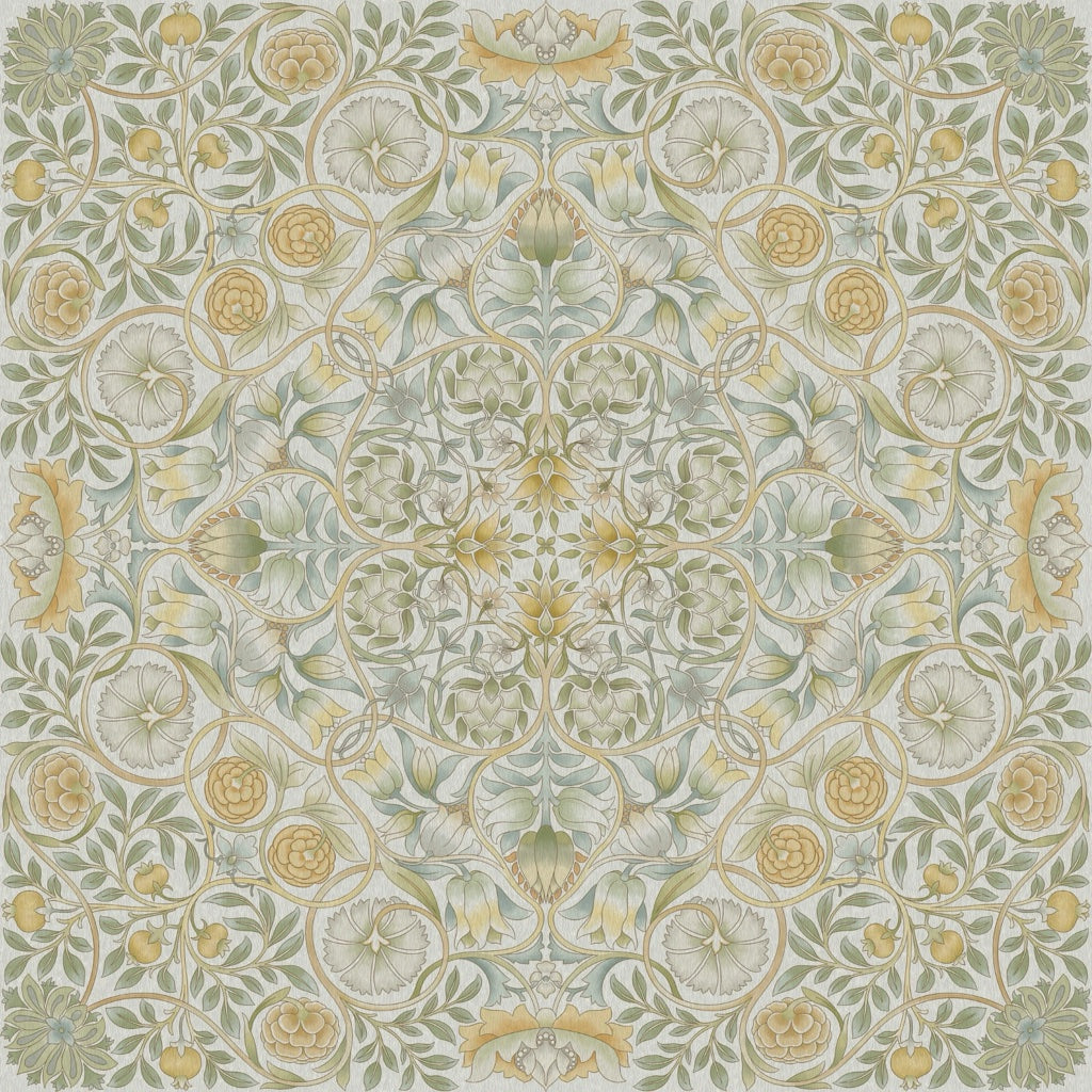 Vintage Floral Wallpaper Sage Green Damask Wall Mural pattern artwork
