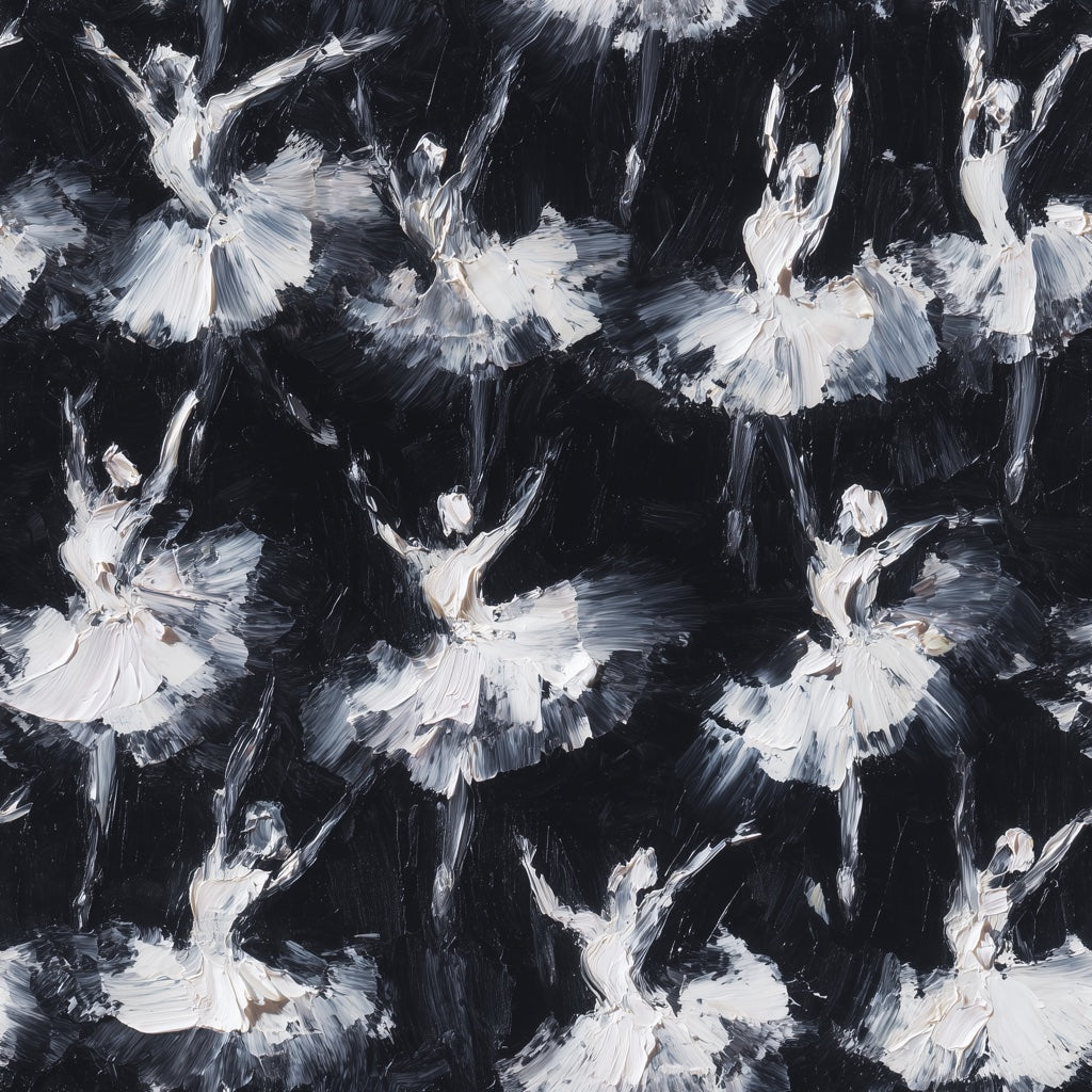Ballet Wallpaper Dancers Abstract Decorative Mural pattern artwork