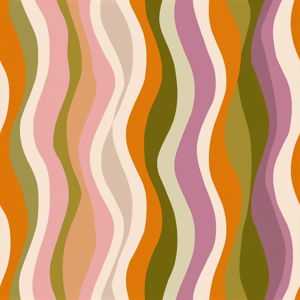 Mid Century Modern Wallpaper Retro Removable Abstract Wall Decor pattern artwork