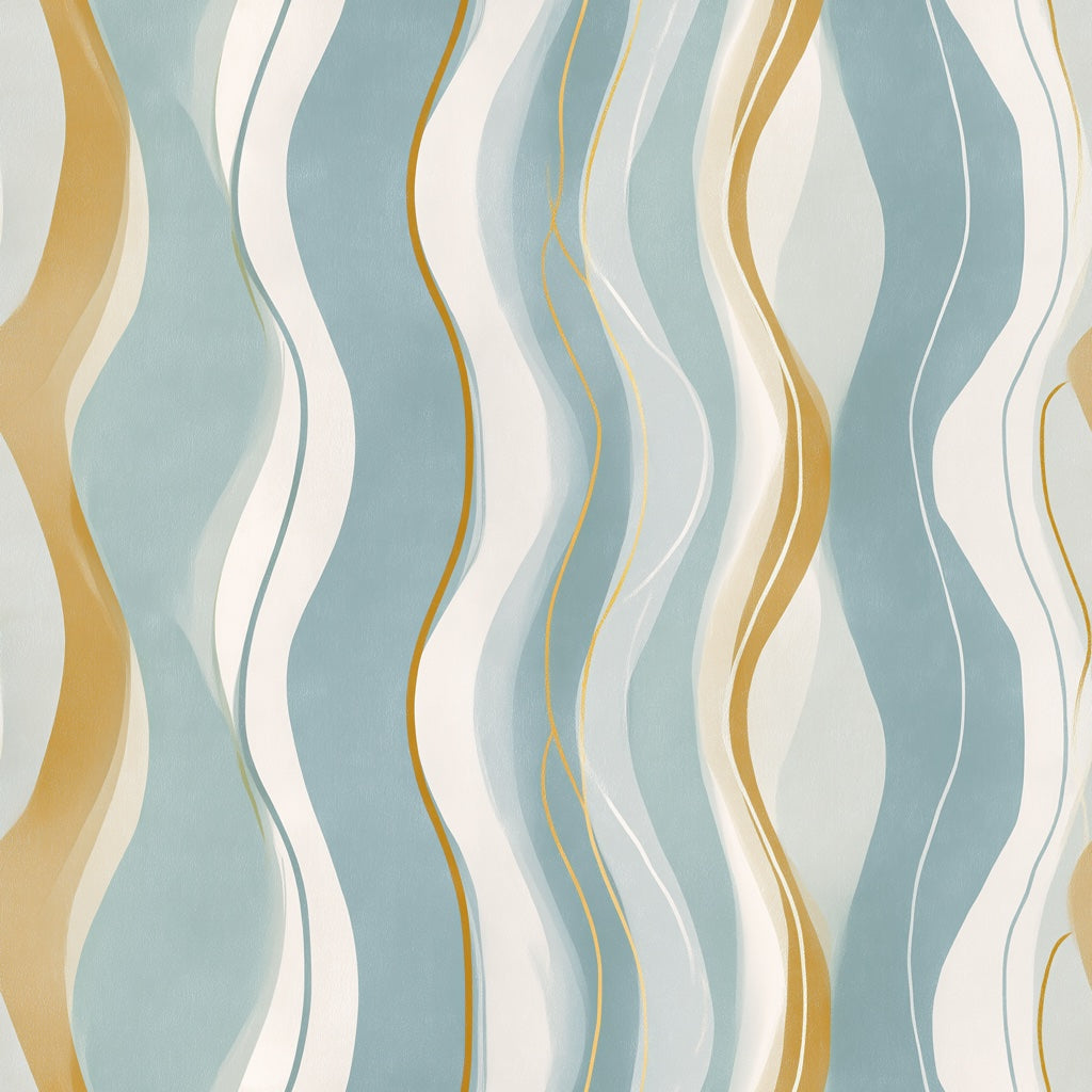 Abstract Wallpaper Wavy Stripes Removable Vertical Wall Decor pattern artwork
