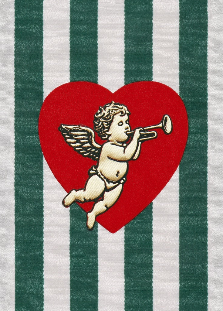 Cherub Wallpaper Heart Eclectic Decorative Mural pattern artwork