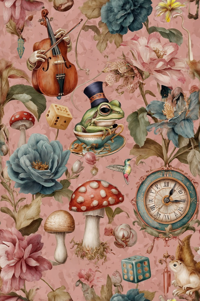 Abstract Pattern Wallpaper Vintage Playful Decorative Mural pattern artwork