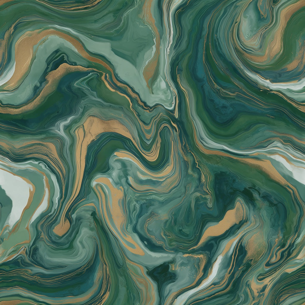 Shades Of Green Wallpaper Fluid Elegant Wall Mural pattern artwork