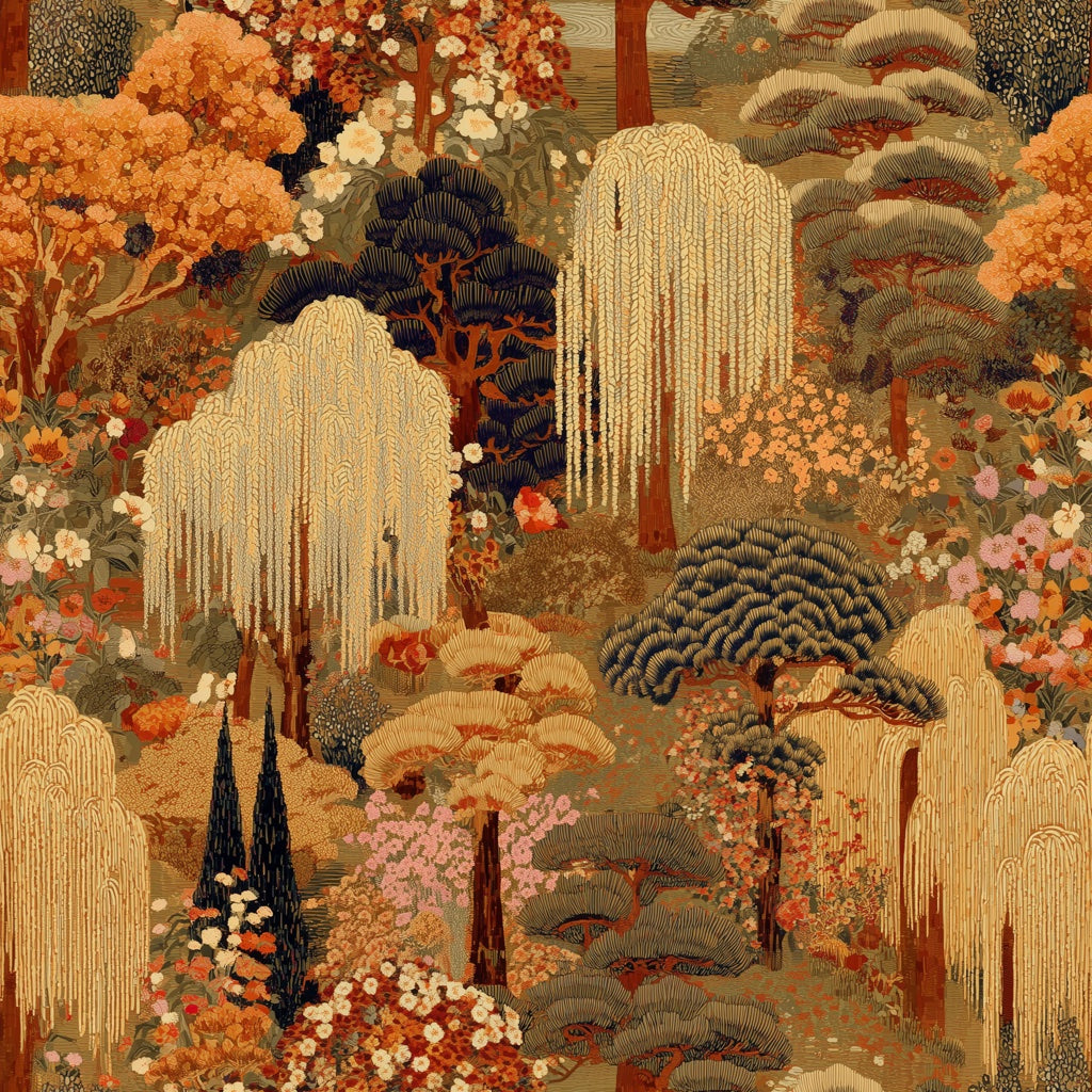 Floral Wallpaper Vintage Oriental Decorative Mural pattern artwork