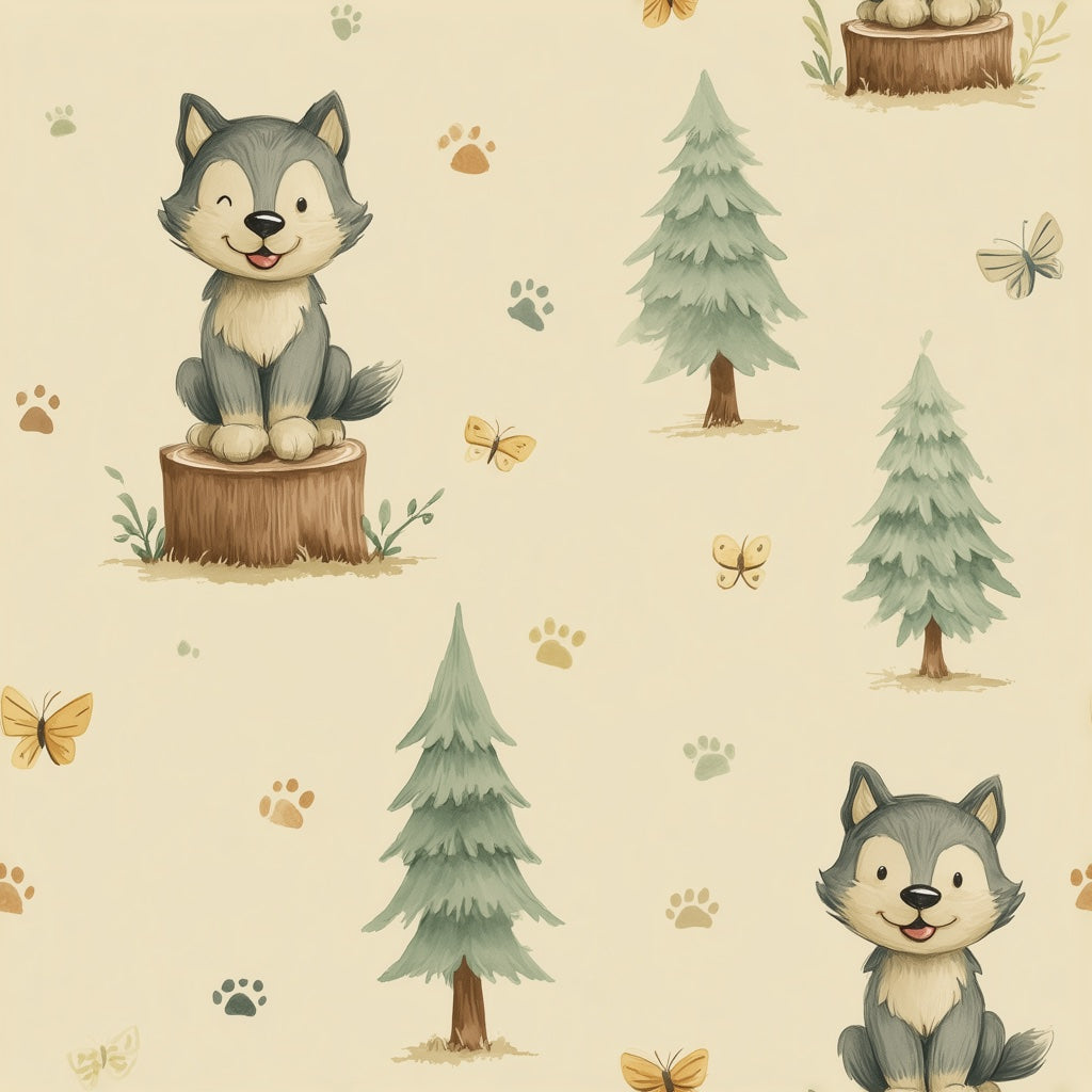 Whimsical Wallpaper Cartoons Nature Removable Wall Decor pattern artwork
