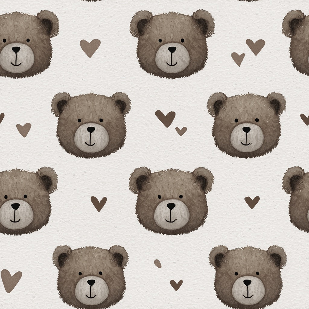 Bear Wallpaper Hearts Cute Wall Decor pattern artwork