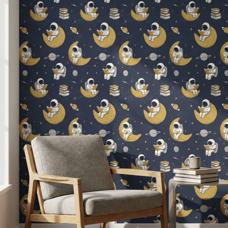 Space-Themed Wallpaper for Kids Bedrooms