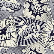 Monochrome Comic Pop Art Wallpaper design