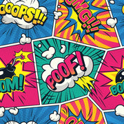 Vibrant Pop Art Comic Pattern Wallpaper design