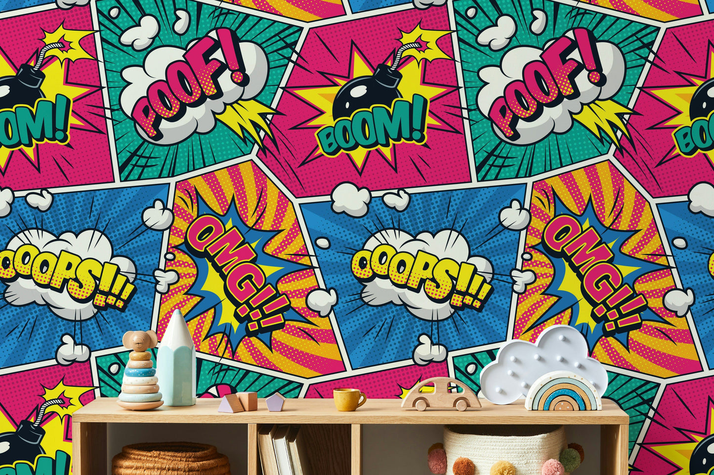 Pop Art Comic Wallpaper Retro Wall Mural