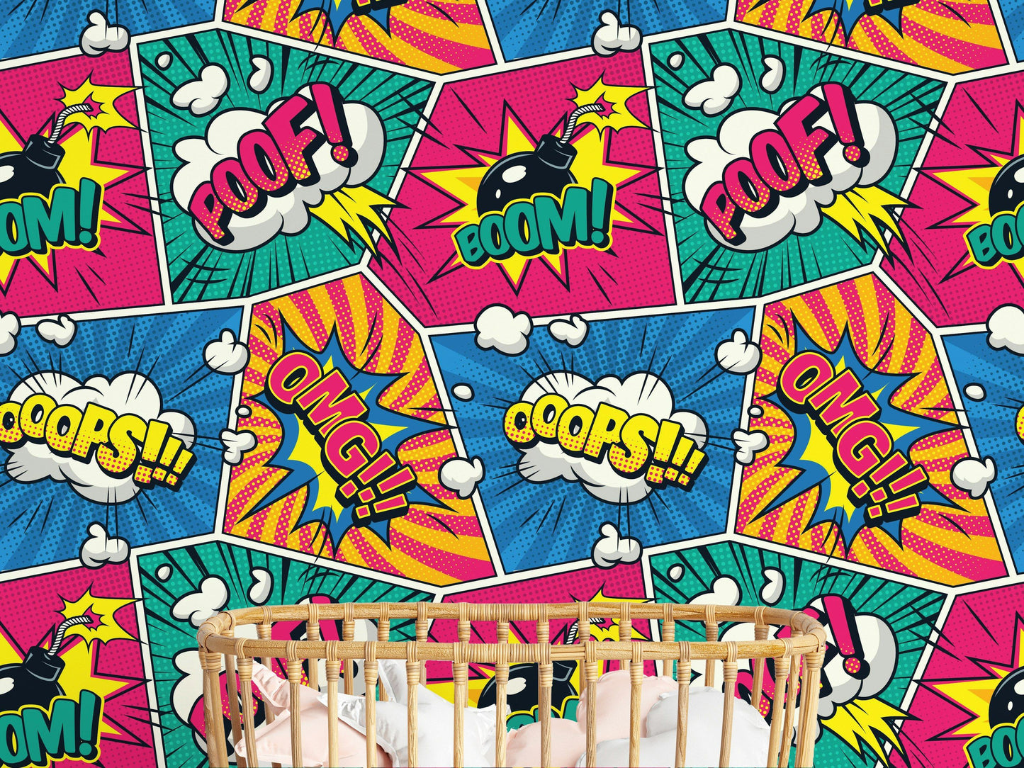 Pop Art Comic Wallpaper Retro Wall Mural