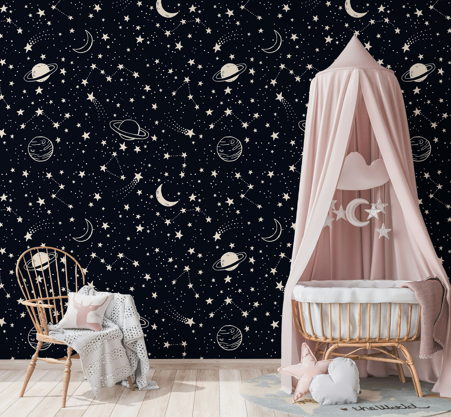 Space Constellation Wallpaper Galaxy Planet Wall Mural